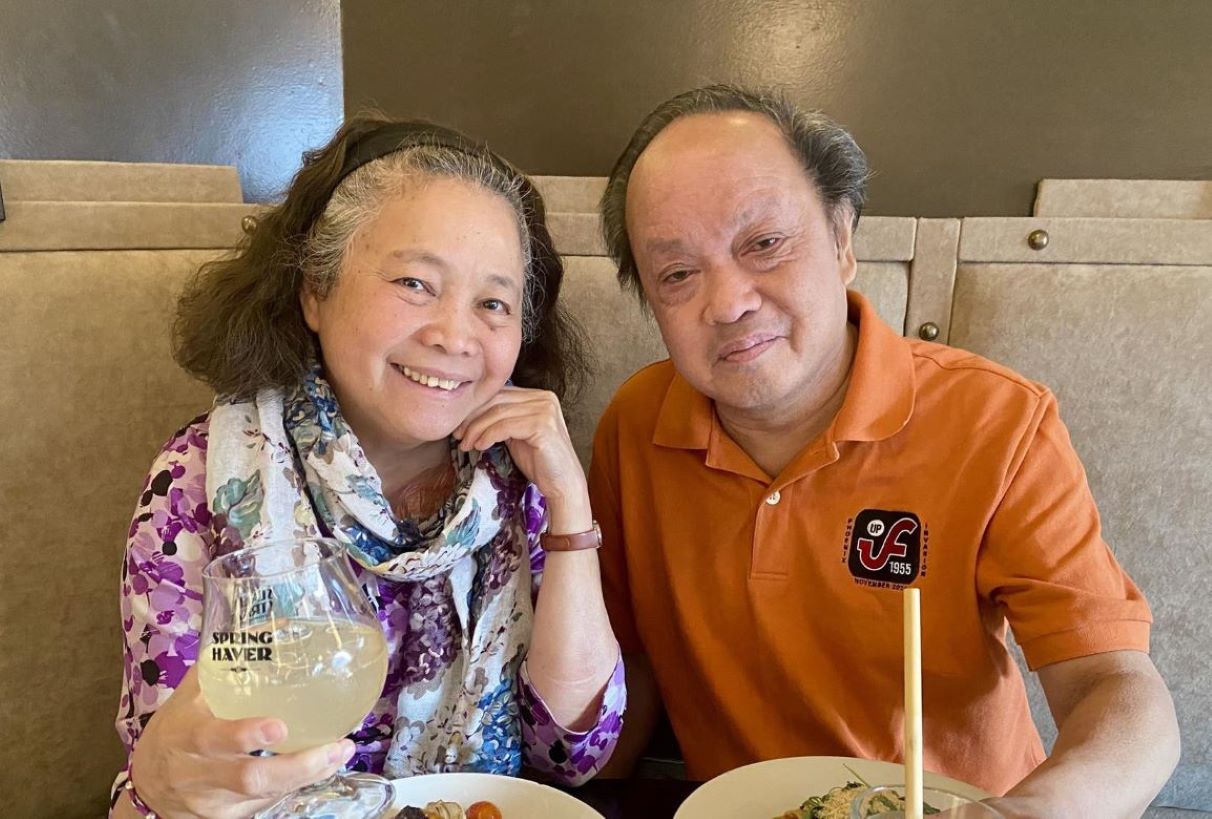 Author Maya Butalid and her husband.